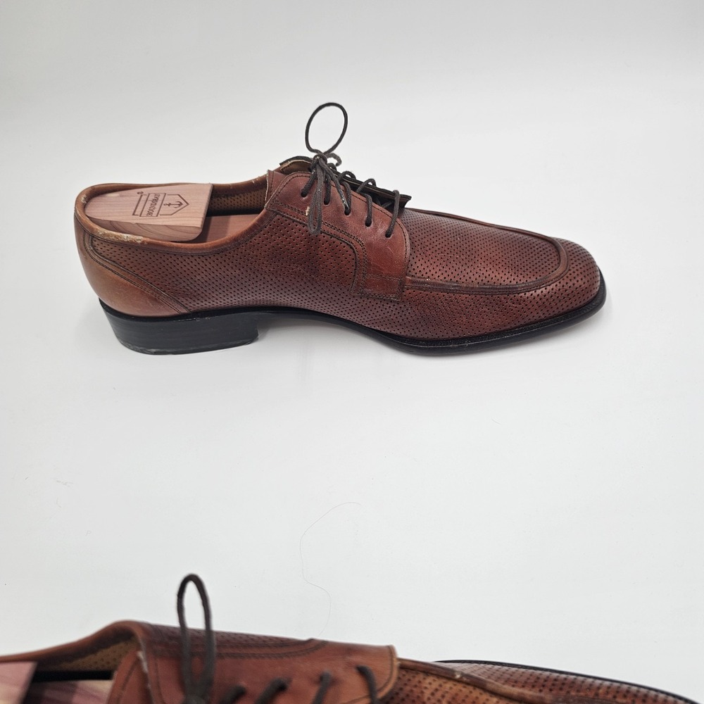 E.T. Wright Men's Brown Perforated Leather Oxford Dress Shoes Size 11B Made...‎ - Picture 3 of 8